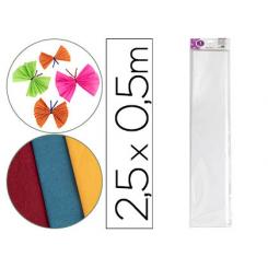Papel crespon LIDERPAPEL 50 cm x 2.5m 34g/m2 blanco
