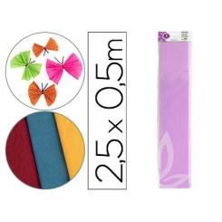 Papel crespon LIDERPAPEL 50 cm x 2.5m 34g/m2 lila