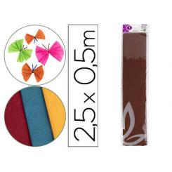 Papel crespon LIDERPAPEL 50 cm x 2.5m 34g/m2 marron
