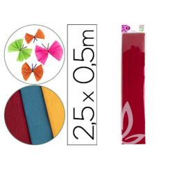 Papel crespon LIDERPAPEL 50 cm x 2.5m 34g/m2 rojo