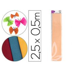 Papel crespon LIDERPAPEL 50 cm x 2.5m 34g/m2 salmon