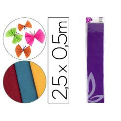 Papel crespon LIDERPAPEL 50 cm x 2.5m 34g/m2 violeta