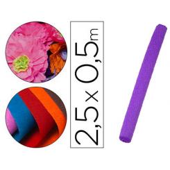 Papel crespon LIDERPAPEL rollo de 50 cm x 2,5 m 85g/m2 morado