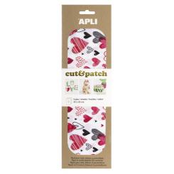 APLI Papel Cut&Patch Corazones 3H.