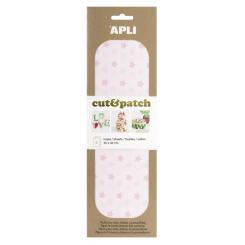 APLI Papel Cut&Patch Estrella Rosa Pastel 3H