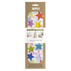 APLI Papel Cut&Patch Estrellas Colores 3H.