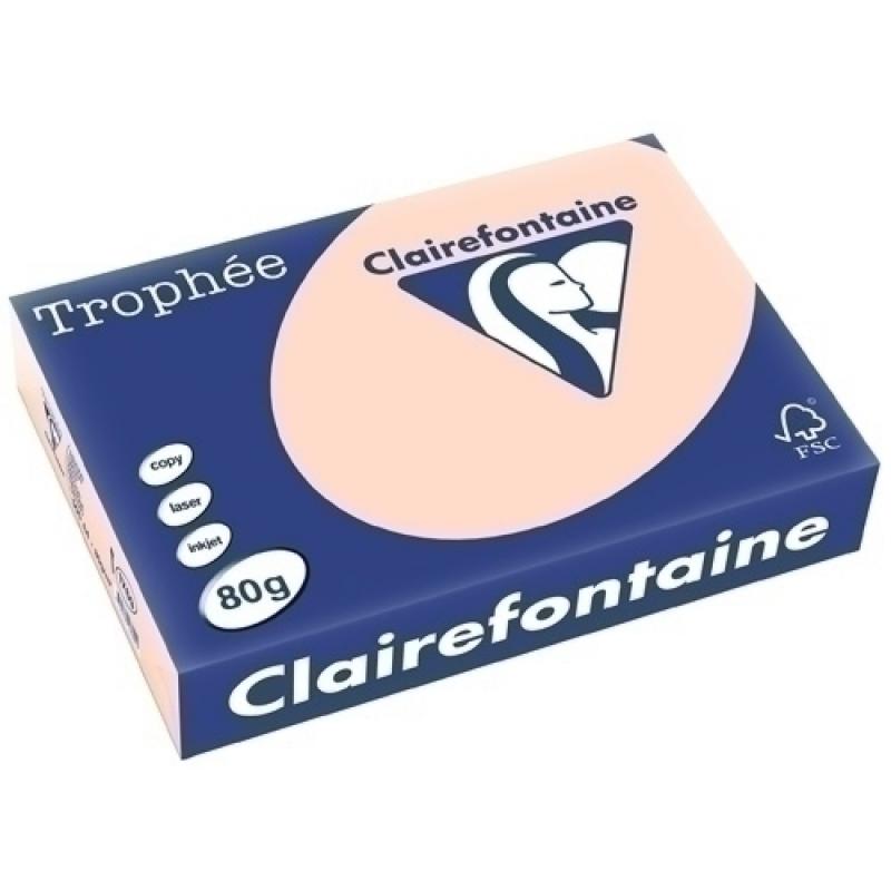 Papel De Color A4 Clairefontaine Trophee 80g 500h Pastel Salmon