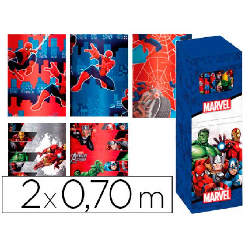 papel-de-regalo-infantil-marvel-rollo-de-2x070-mt-papel-60-gr-modelos-surtidos