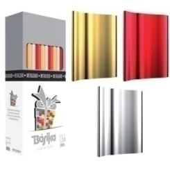 Papel De Regalo Rollo Basika 0,7X1,5 M (Caja De 50) Pp Metalizado Liso