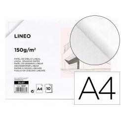 Papel dibujo LIDERPAPEL 210x297mm 150g/m2 sin recuadro pack de 10 hojas