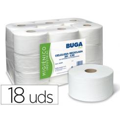Papel Higienico Industrial Gofrado Buga Reciclado 2 Capas 130 M