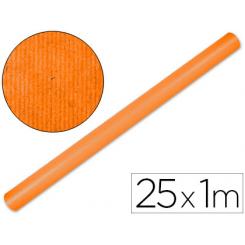 Papel kraft LIDERPAPEL naranja fuerte rollo 25x1 mt