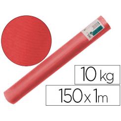 Papel kraft verjurado LIDERPAPEL rojo ancho 1 mt lomgitud 150 mt gramaje 65 gr peso 10 kg