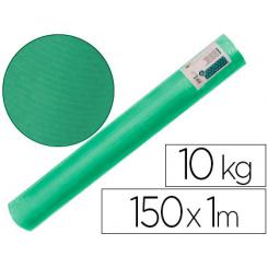 Papel kraft verjurado LIDERPAPEL verde musgo ancho 1 mt longitud 150 mt gramaje 65 gr peso 10 kg