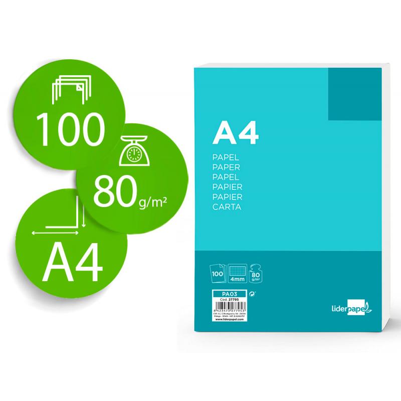 papel-liderpapel-a4-80gr-m2-sin-taladros-cuadro-4-mm-paquete-de-100-hojas