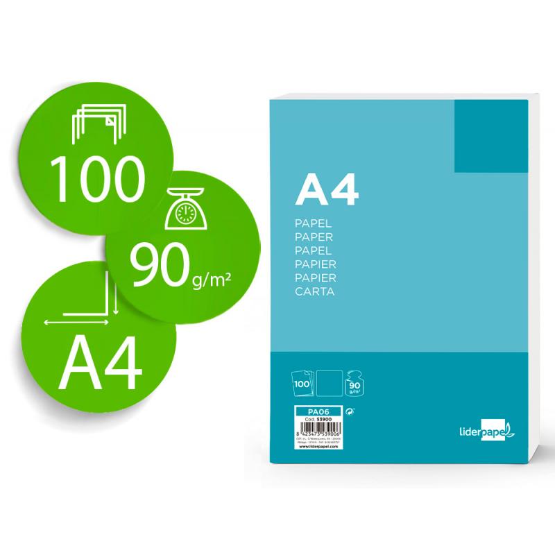 papel-liderpapel-a4-90gr-m2-liso-paquete-de-100-hojas