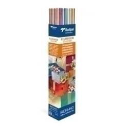 Papel Metalizado Sadipal Rollo 1X3 M 65Gr Expositor De 25 Rollos (5Xoro / 5Xplata / 3  X Rojo-Fucsia-Azul-Verde-Cobre)