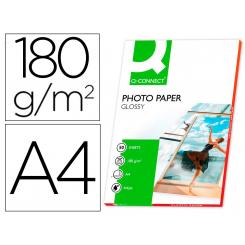 Papel Q-CONNECT foto glossy DIN A4 alta calidad digital photo para ink-jet bolsa de 50 hojas de 180 gr