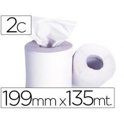 Papel Secamanos 2 Capas 199 mm X 135 mt Mandril 76 mm Diametro 197 mm