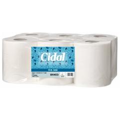 CIDAL Papel Secamanos toalla mecha 25Cm X 300 Mts 1 Capa Caja 6 Rollos