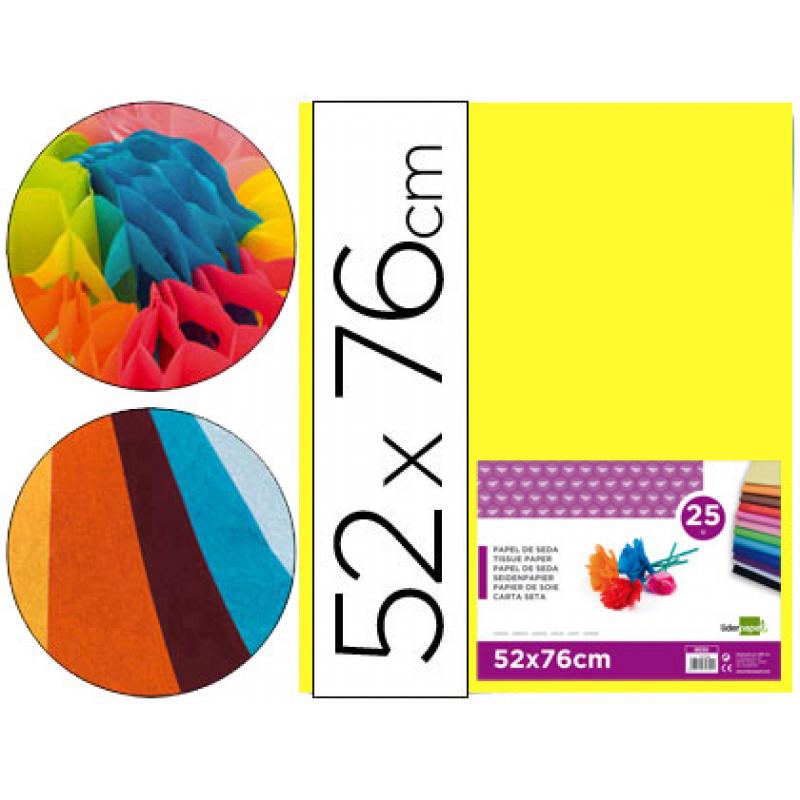 papel-seda-liderpapel-amarillo-52x76-cm-18-gr-paquete-de-25-hojas