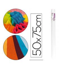 Papel seda LIDERPAPEL blanco 17g/m2 rollo de 24 hojas 50x75cm