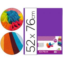 Papel seda LIDERPAPEL violeta 52x76 cm 18 gr paquete de 25 hojas