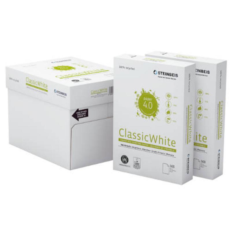Papel Steinbeis Reciclado A3 80Gr 500H Blanco