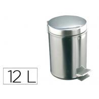 Papelera con pedal acero inoxidable brillo 12 l 400x250x300 mm