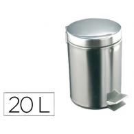 Papelera con pedal acero inoxidable brillo 20 l 435x295x350 mm