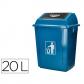 Papelera contenedor Q-CONNECT plastico con tapa de balancin 58 litros azul 470x330x760 mm