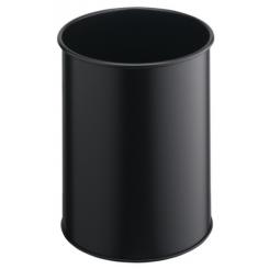 PAPELERA DURABLE METALICA REDONDA 15 LITROS NEGRA