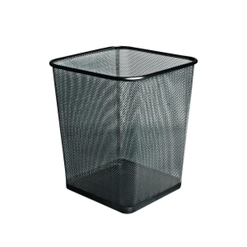 papelera-forofis-metal-cuadrada-negra
