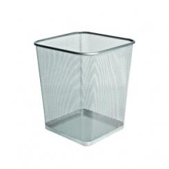 Papelera Forofis Metal Cuadrada Plata