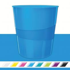 Papelera LEITZ WOW. Capacidad 15 litros, azul