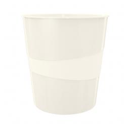 Papelera LEITZ WOW. Capacidad 15 litros, blanco
