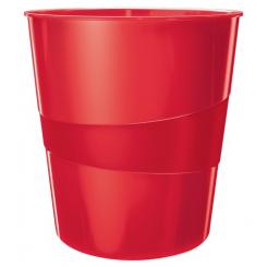 Papelera LEITZ WOW. Capacidad 15 litros, rojo