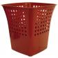 papelera-makro-plastico-cuadrada-rojo
