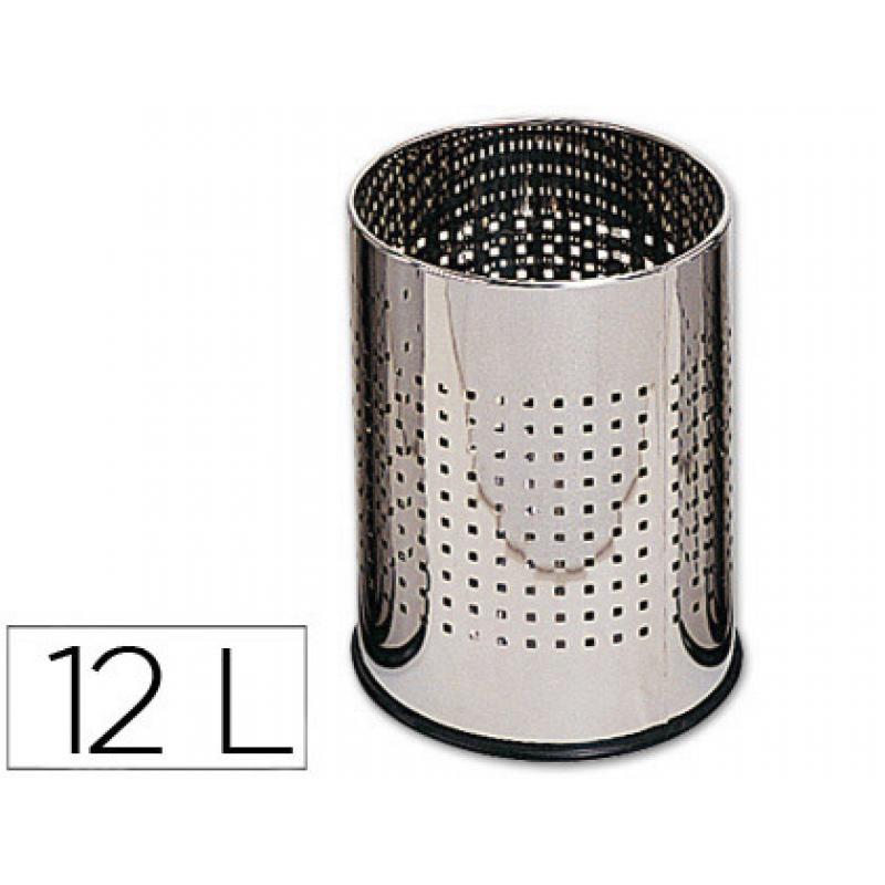 papelera-metalica-q-connect-perforada-cromada-250x325-mm