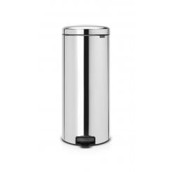 PAPELERA NEWLCON PEDAL BIN 30 L BRILLIANT STEEL