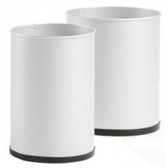 Papelera Planning Sisplamo Basic Metalica Redonda 12 Litros Blanca