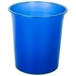 Papelera Plastico Cerrada 16 Litros Traslucido Azul Mar