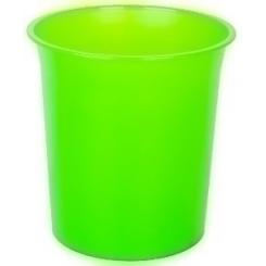 Papelera Plastico Cerrada 16 Litros Traslucido Kiwi