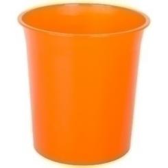 Papelera Plastico Cerrada 16 Litros Traslucido Naranja