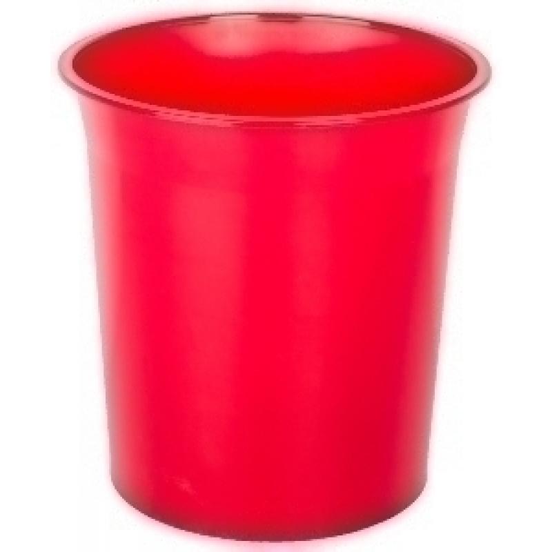 papelera-plastico-cerrada-16-litros-traslucido-roja