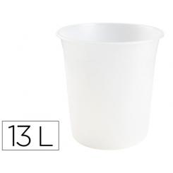 Papelera plastico Q-CONNECT transparente 13 litros 275x285 mm