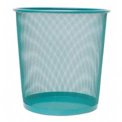 Papelera Plus Metal Pequeña Rej.Turquesa
