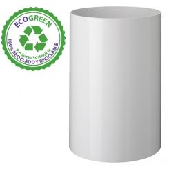 Papelera Sostenible Ecogreen Archivo 2000 18 ltrs poliestireno 100% reciclado. Medida ext 260 x 335 mm. Color blanco.