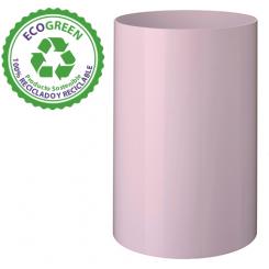Papelera Sostenible Ecogreen Archivo 2000 18 ltrs poliestireno 100% reciclado. Medida ext 260 x 335 mm. Color rosa pastel.