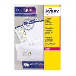 PAQUETE 15 HOJAS ETIQUETAS BLANCAS PARA SOBRES PARA IMPRESORAS LÁSER 38,1X21,2 MM AVERY L7651-15